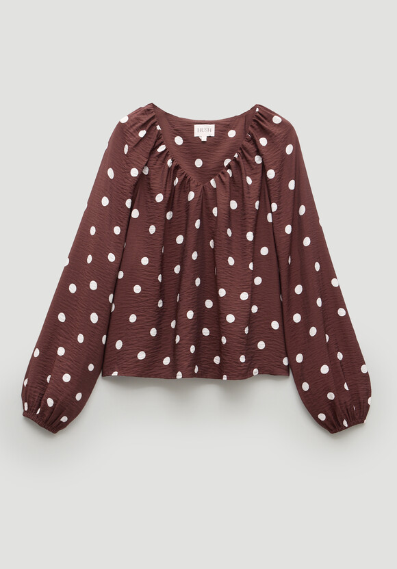 Printed Airflow V Neck Blouse