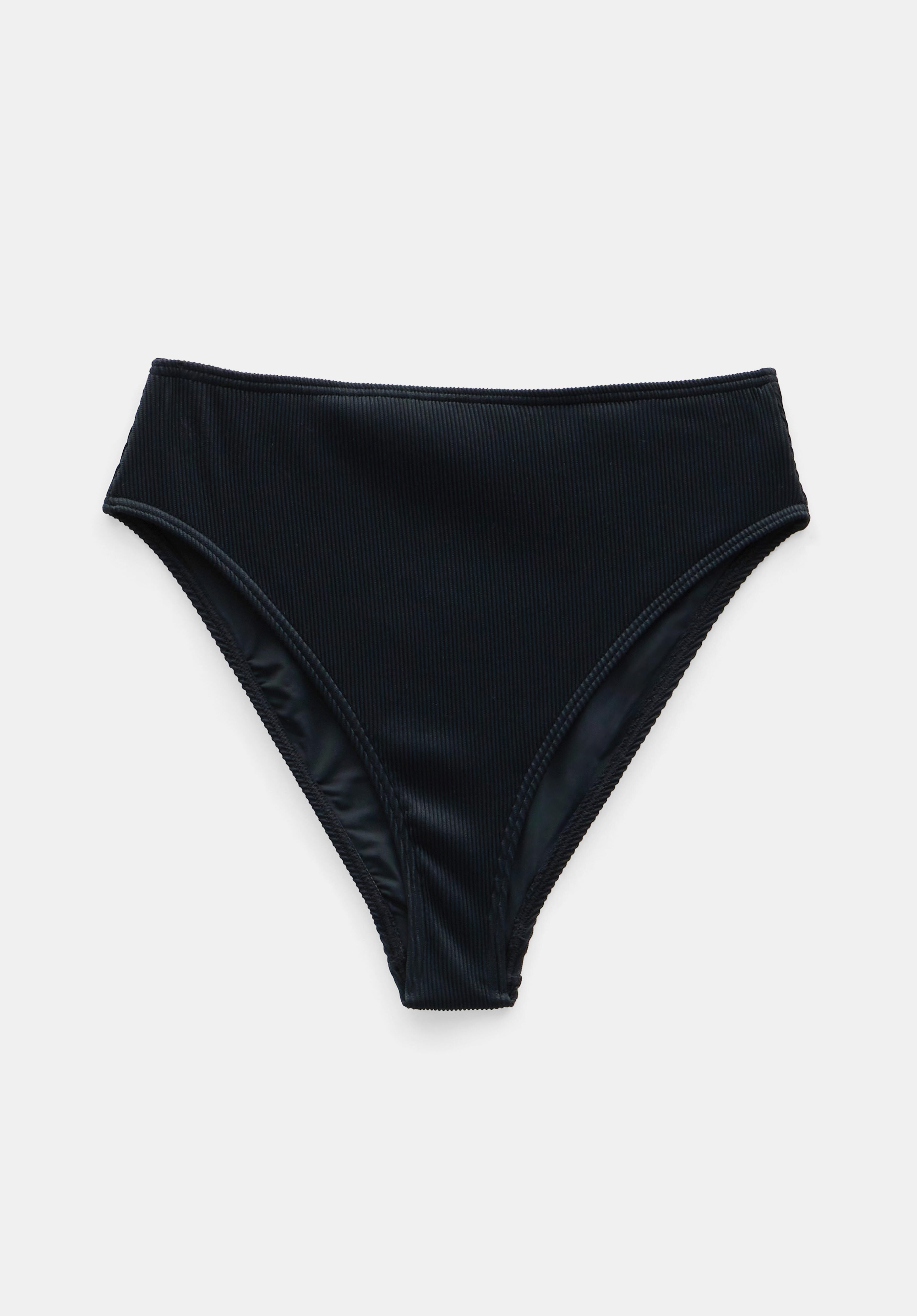 Plain black high waisted bikini bottoms shop