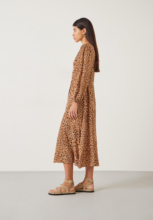 Kiera Leopard Midi Dress