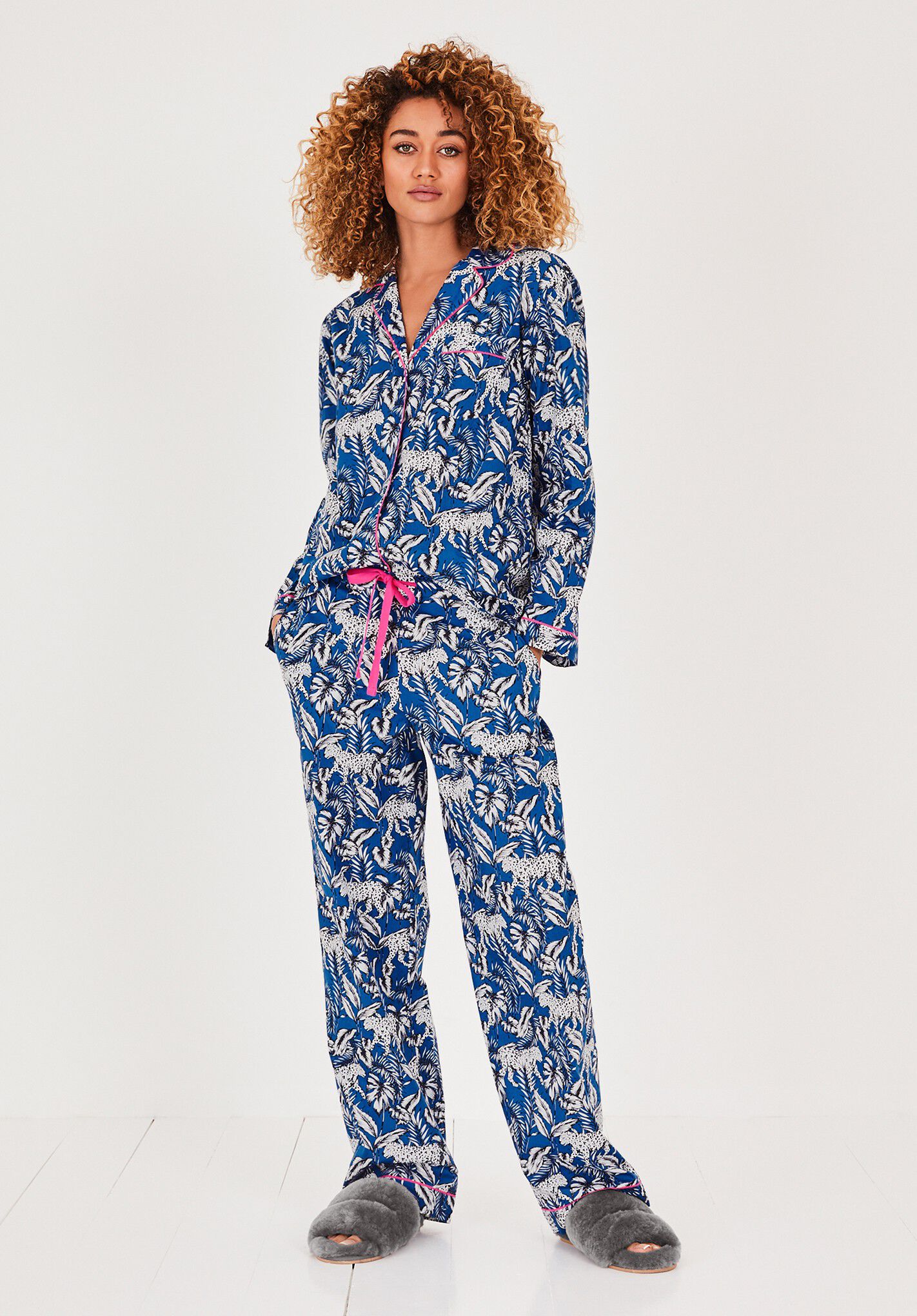 Printed cotton pyjamas clearance