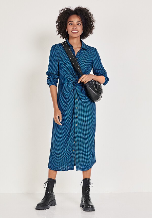 Saskia Twist Shirt Dress
