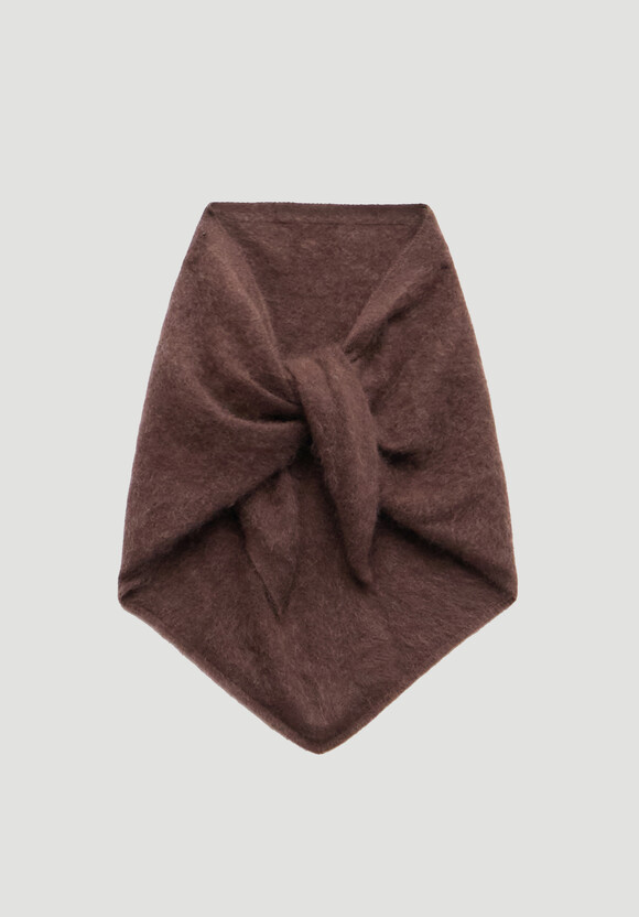 Brushed Cashmere Triange Scarf