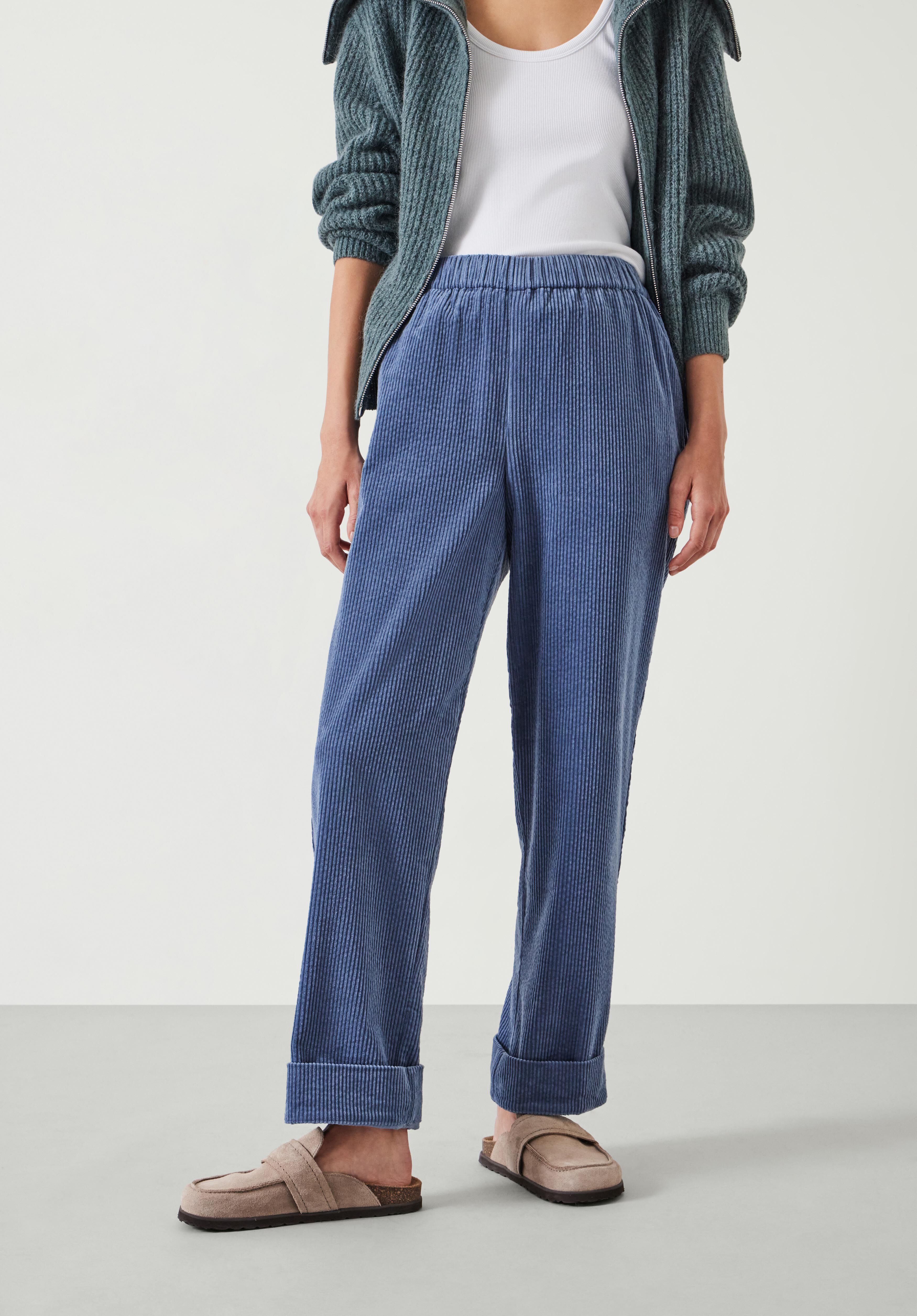 Liza Cord Joggers Mid Blue hush