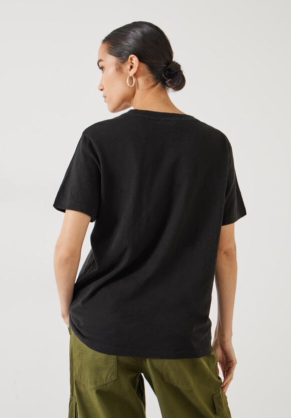 Hattie Cotton Slub Crew Neck T-Shirt