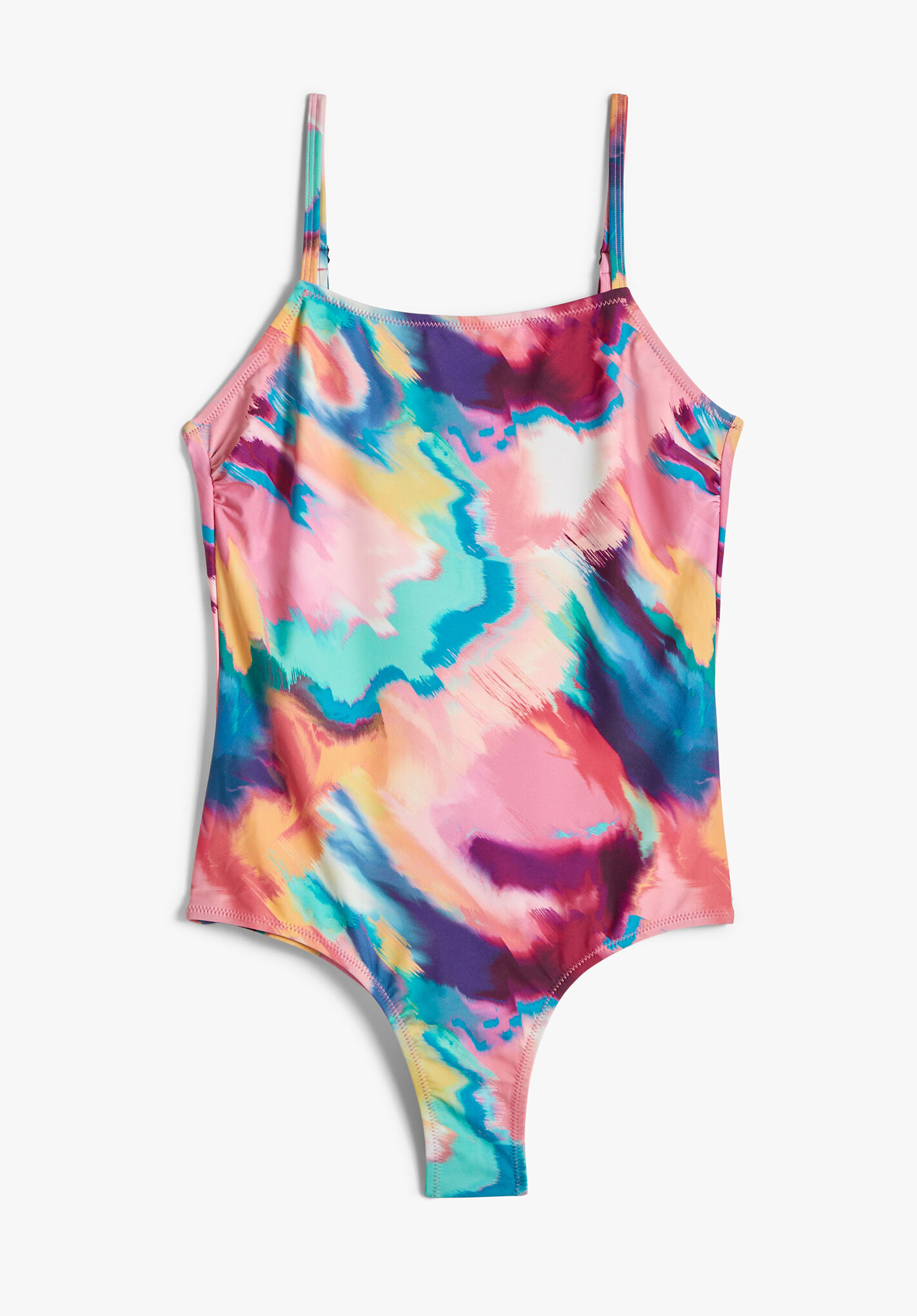 Sanna Square Neck Swimsuit | Multicolour Marble | hush Sanna Square Neck Swimsuit | Multicolour Marble | hush