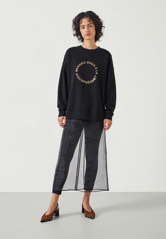 Discotheque Graphic Oversized Sweatshirt