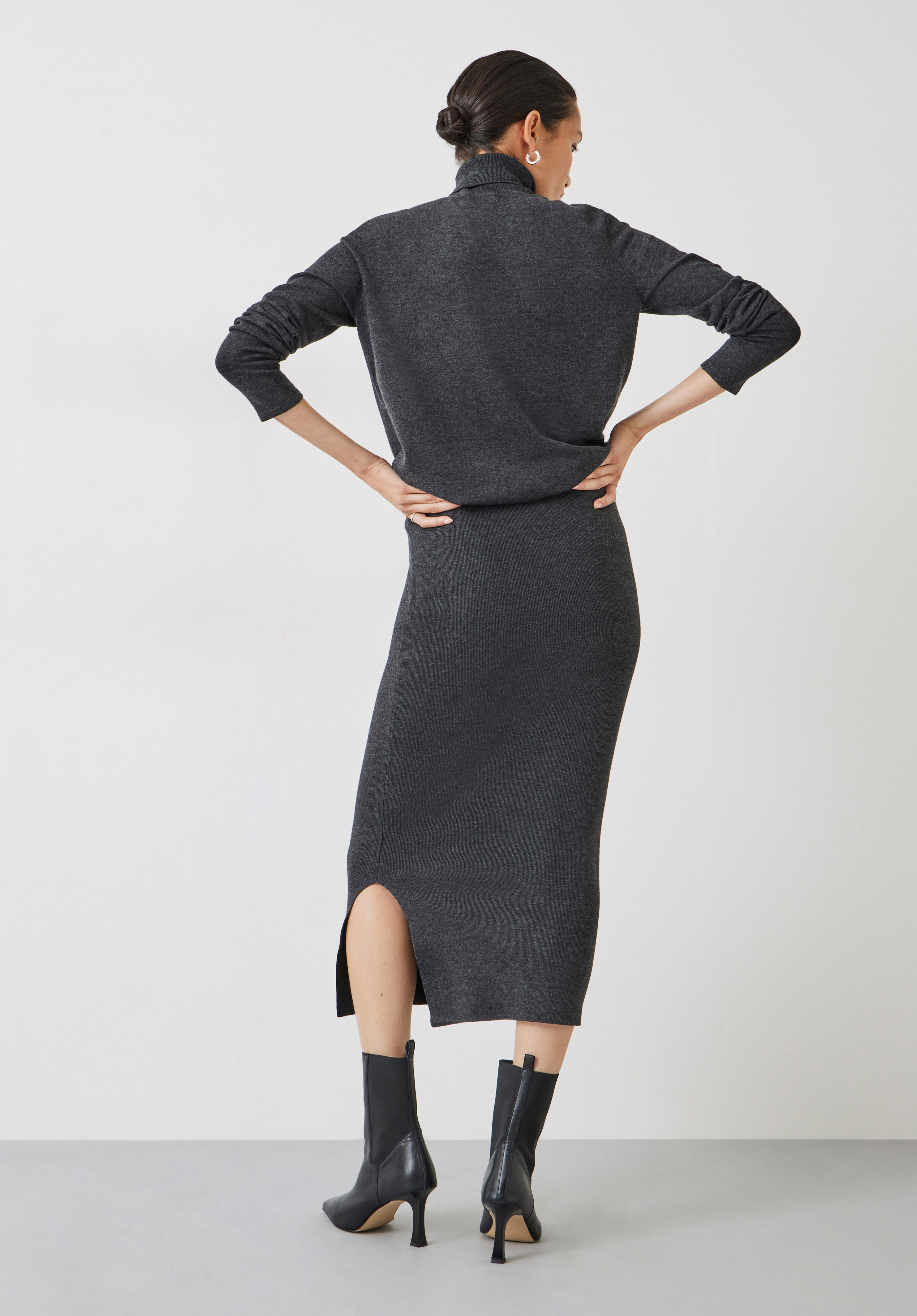 Harper Roll Neck Midi Dress