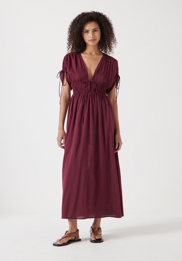 Grace Cotton Blend Midi Beach Dress