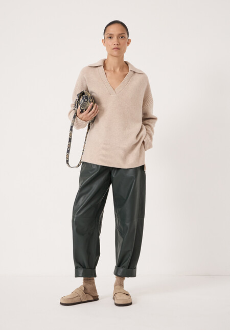 Carys Merino Collared Relaxed Jumper