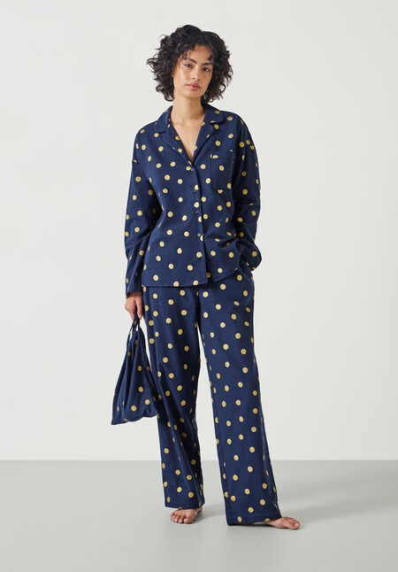 Amita Flannel Foil Polka Dot Pyjamas