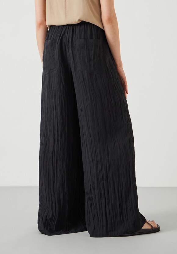 Mabel Fluid Wide Leg Crinkle Trousers