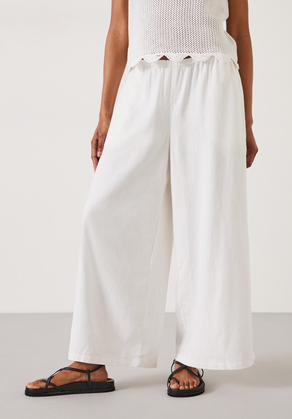 Melissa Linen Wide Leg Trousers