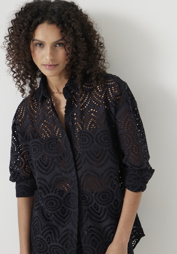 Cotton Broderie Shirt