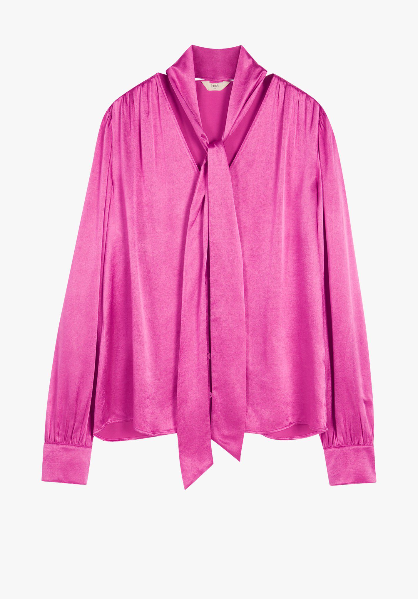 【ご予約品】 Vibrant | Blouse Tie Satin Priscilla Pink hush | トップス