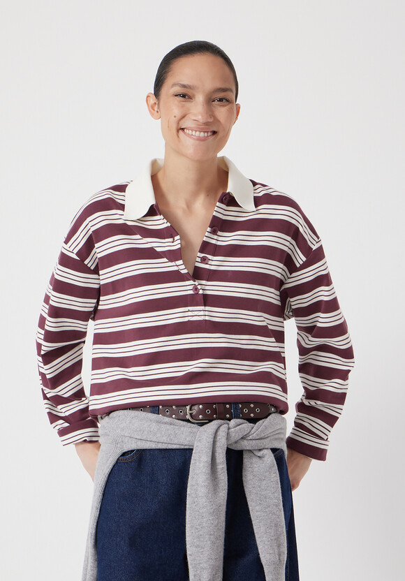 Striped Polo Top