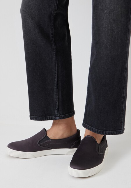 Gili Satin Slip On Trainers