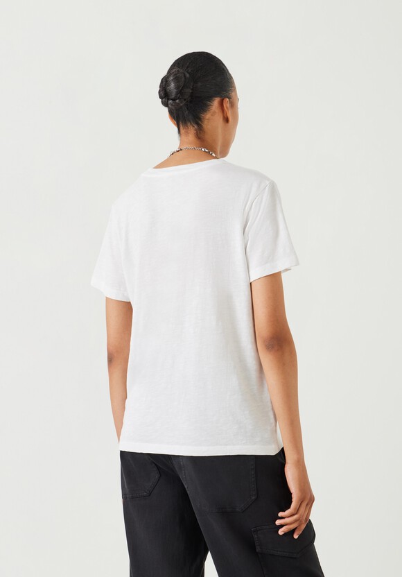 Hattie Cotton Slub Crew Neck T-Shirt