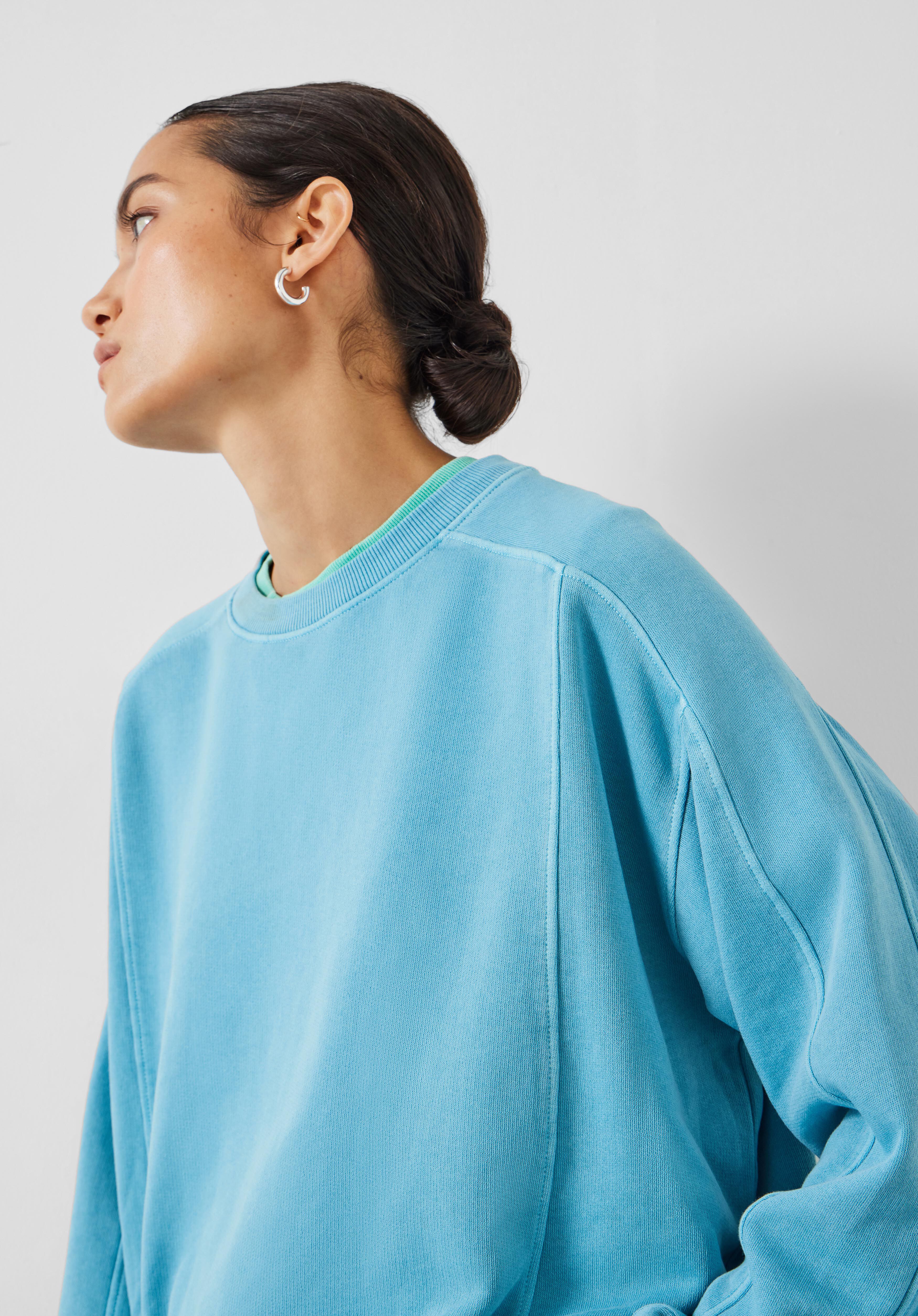 Sweatshirt with shirt detail 2025