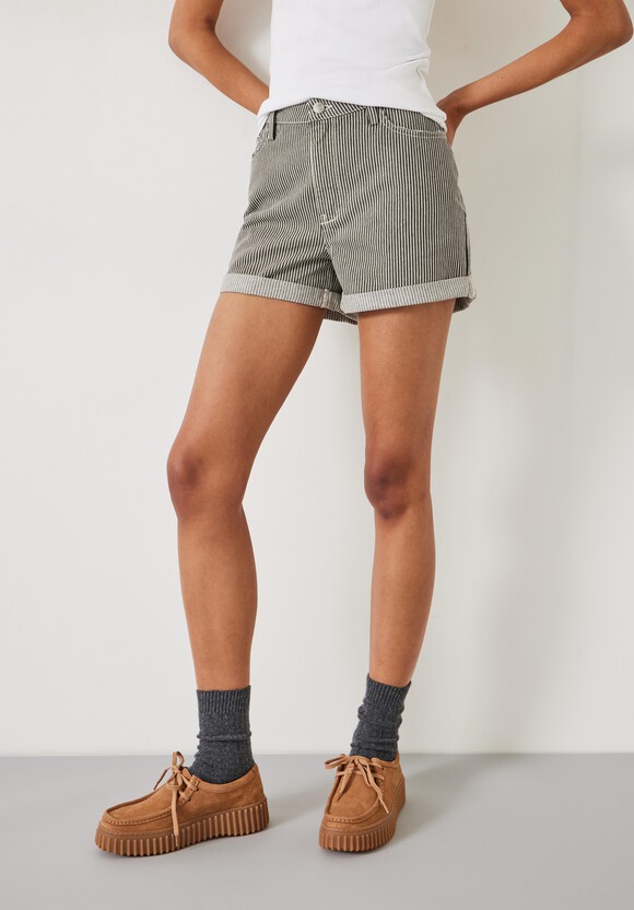 Amalia Stripe Denim Shorts
