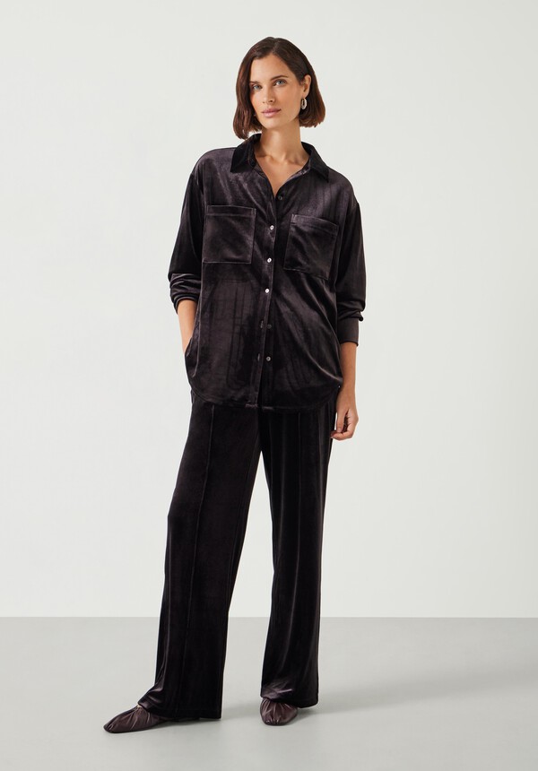 Harrison Velvet Pintuck Joggers