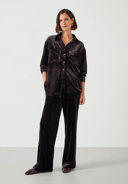 Hadley Oversized Velvet Shirt