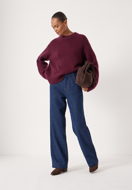 Romy Wide Leg Lurex Jeans