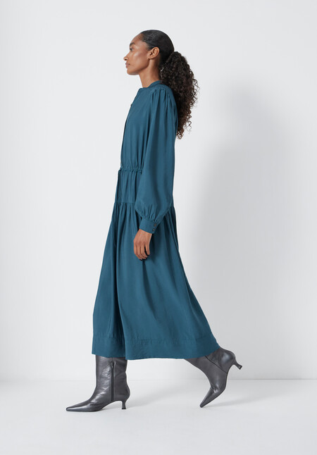 Long Sleeve Air Flow Shirt Dress