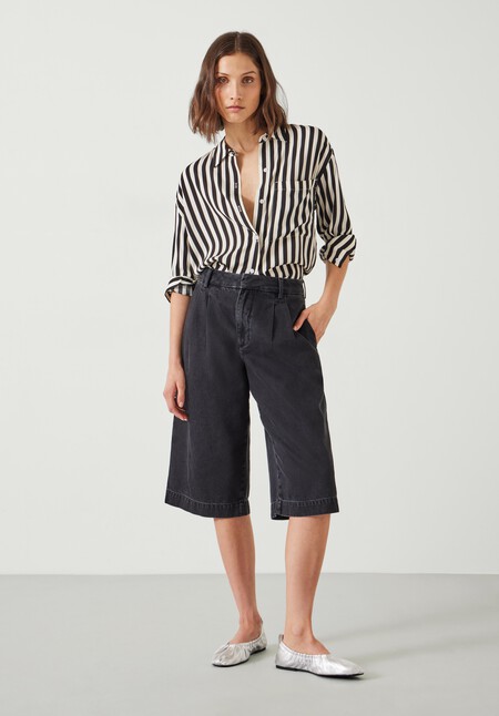 Emely Oversized Stripe Fluid Shirt