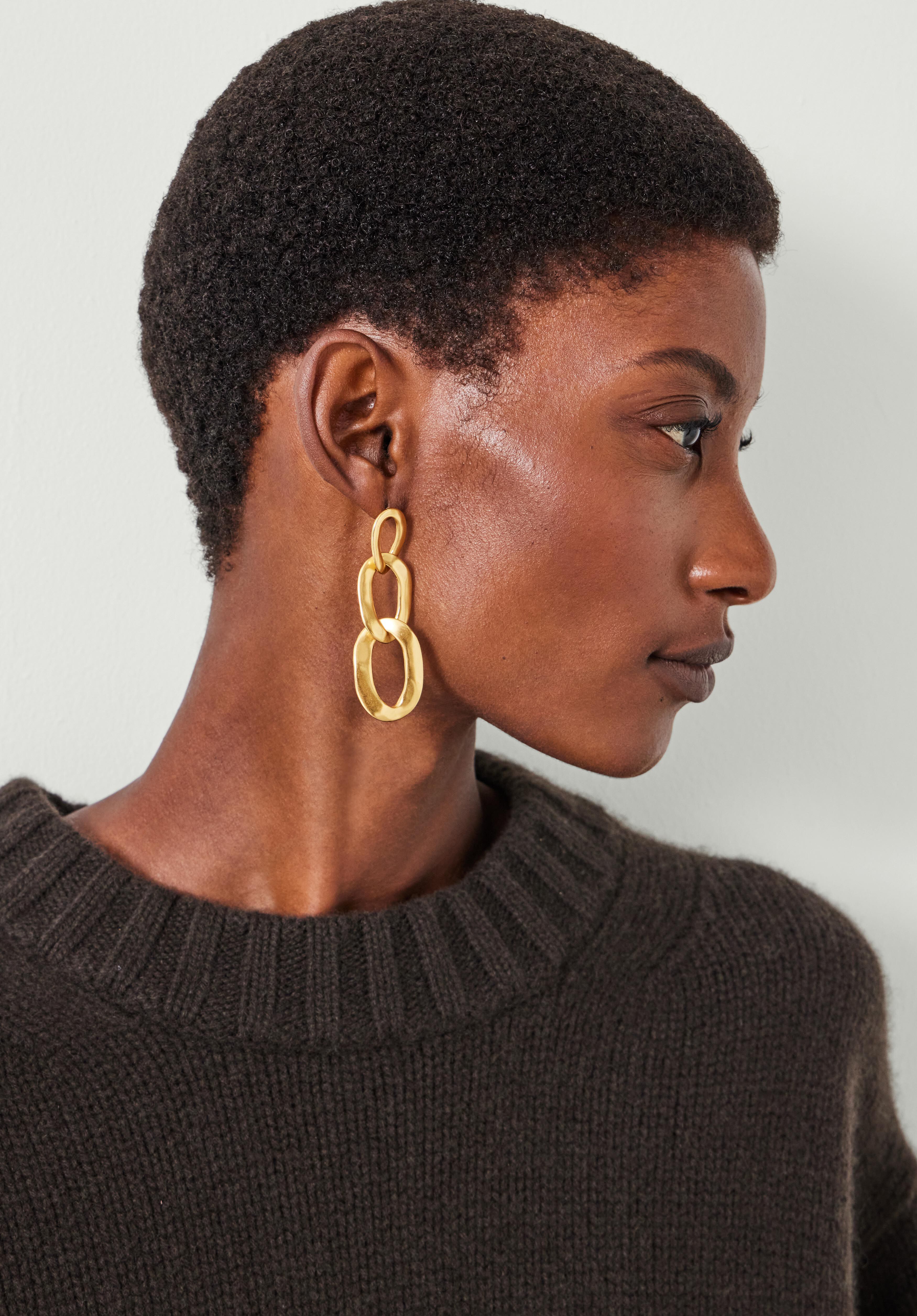 Chain link earrings new arrivals