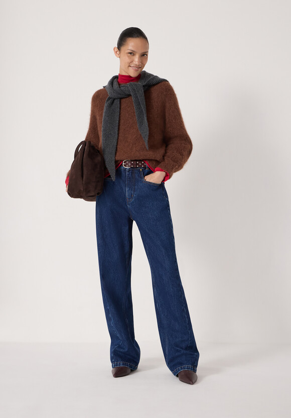 Crew Neck Alpaca Wool Jumper