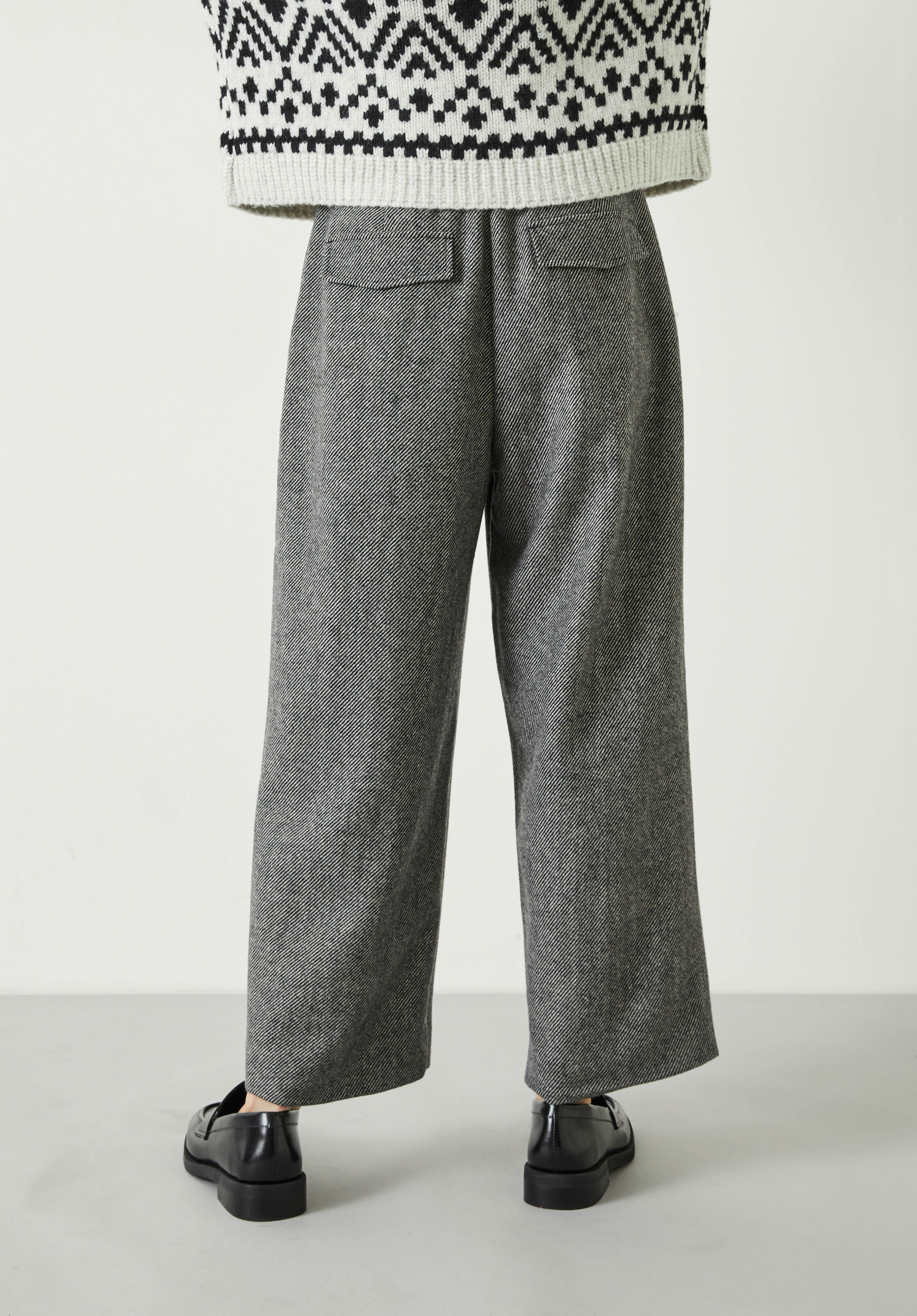 Grey cut online off trousers