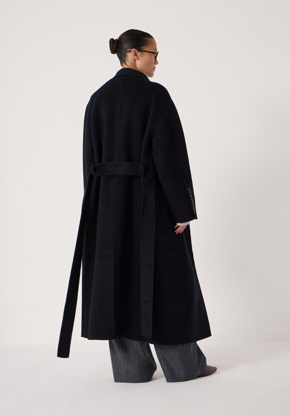 Pure Wool Double Faced Belted Coat