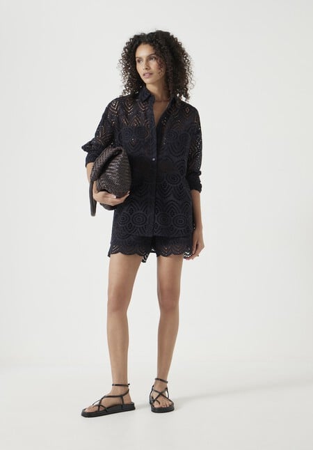 Cotton Broderie Shirt