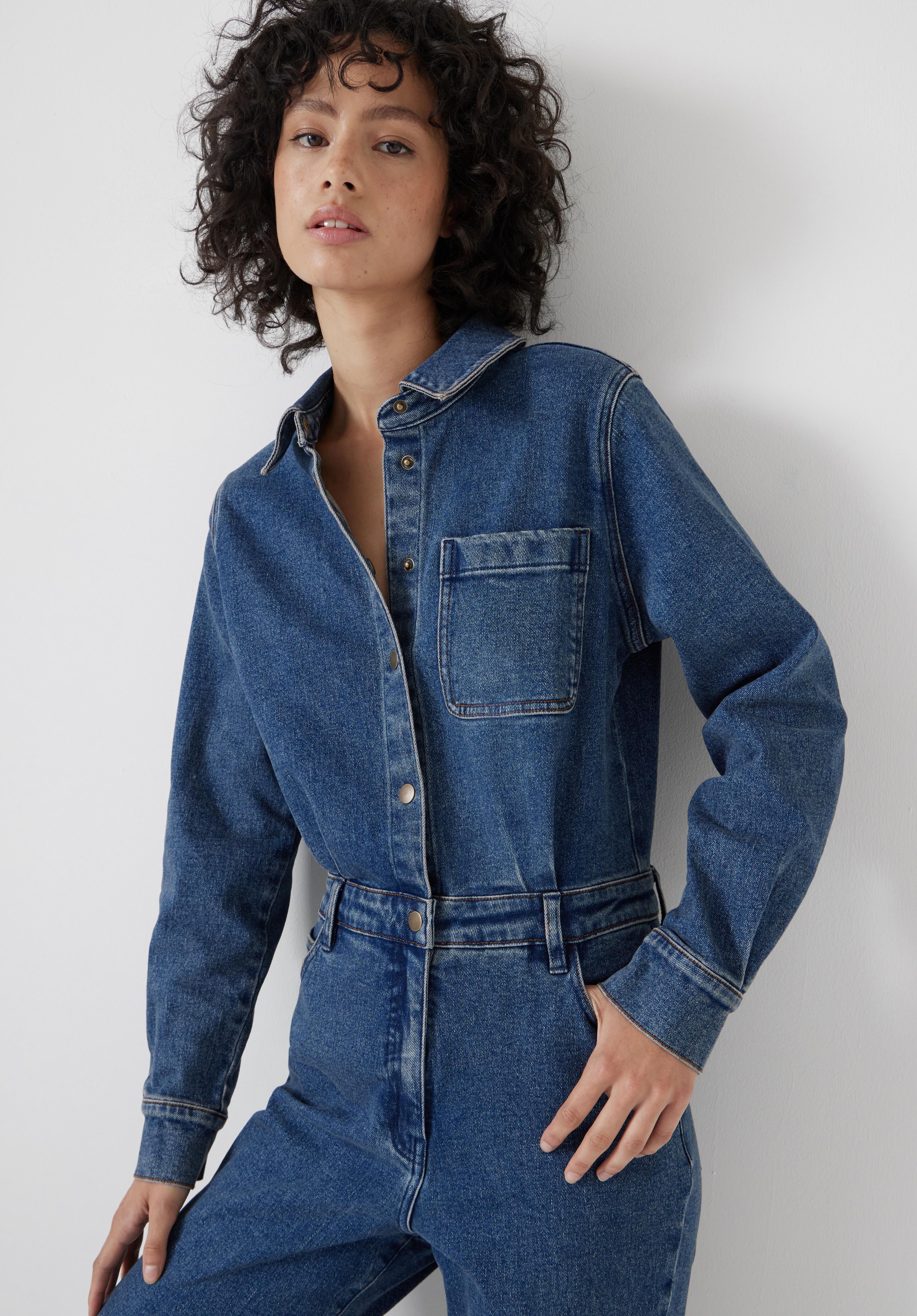 Denim jumpsuit uk discount