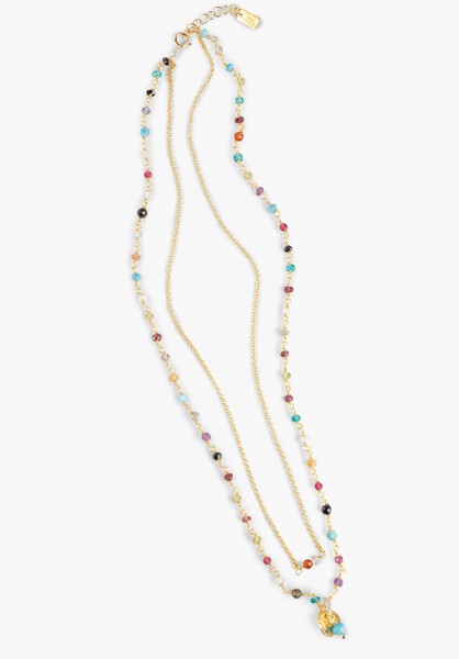 Beaded Gold-Plated Necklace