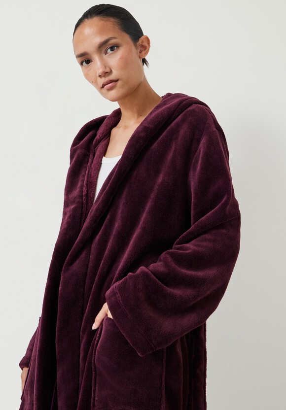 Fluffy Hooded Dressing Gown