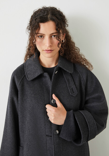 Marlowe Relaxed Raglan Wool Blend Coat