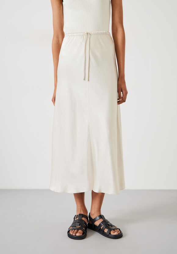 Indra Satin Midi Skirt