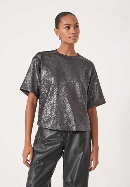 Holly Matte Sequin T-Shirt