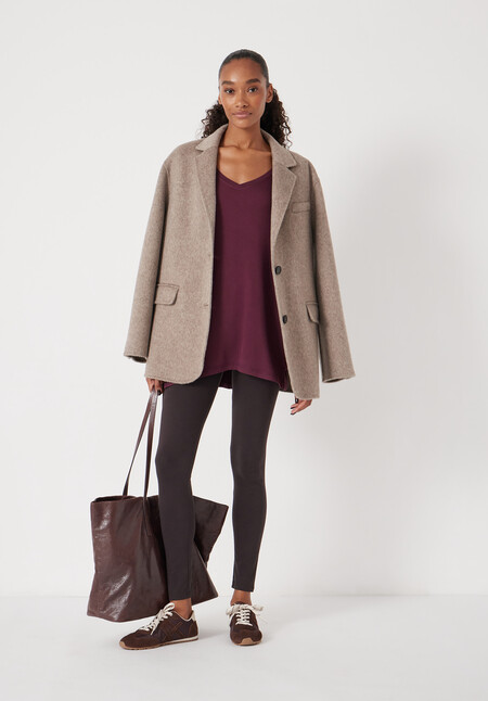Gillian Wide Jersey V Neck Top