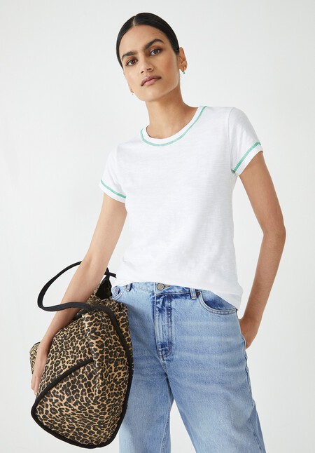 Contrast Stitch Slim T-Shirt
