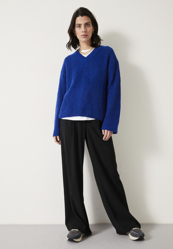 Aliah High V Wool Blend Jumper
