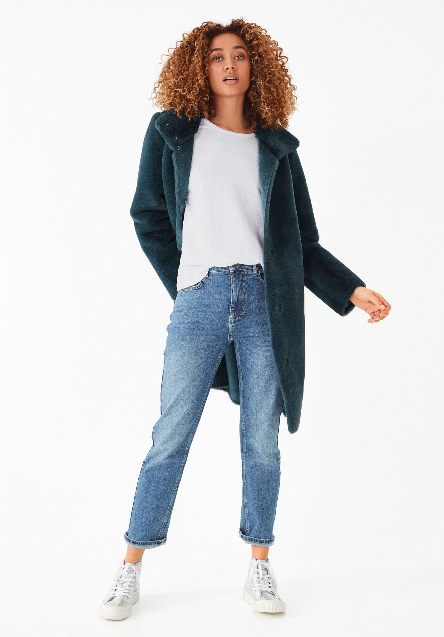 Hush ella faux fur coat charcoal Clearance