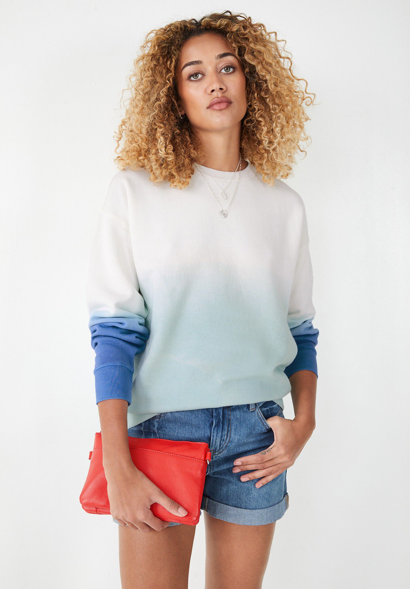 Blue ombre sweatshirt discount