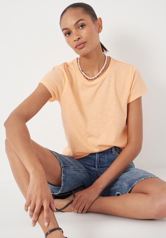 Slim Fit Slub Crew T-Shirt