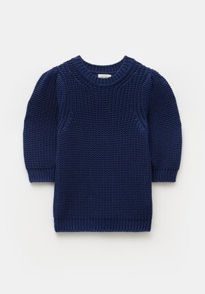 Jessie Cotton Puff Sleeve Ribbed Top