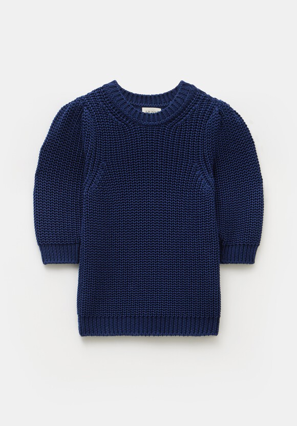 Jessie Cotton Puff Sleeve Ribbed Top