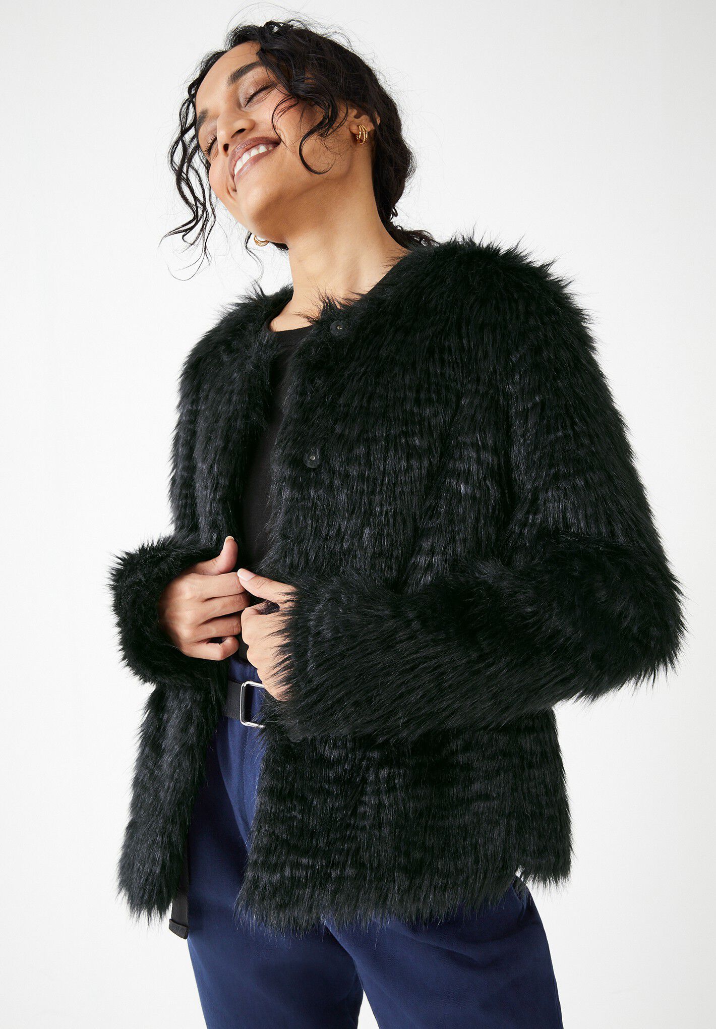 Hush faux fur coat cheap