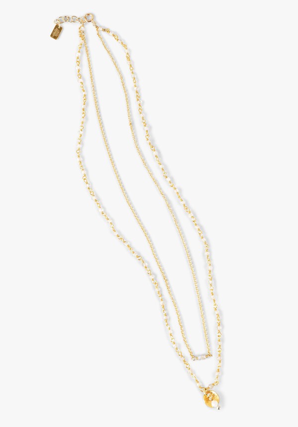 Beaded Gold-Plated Necklace