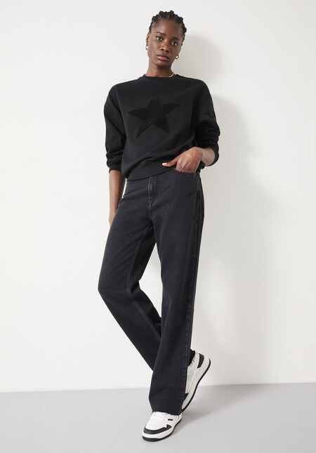 Simran Star Texture Sweatshirt